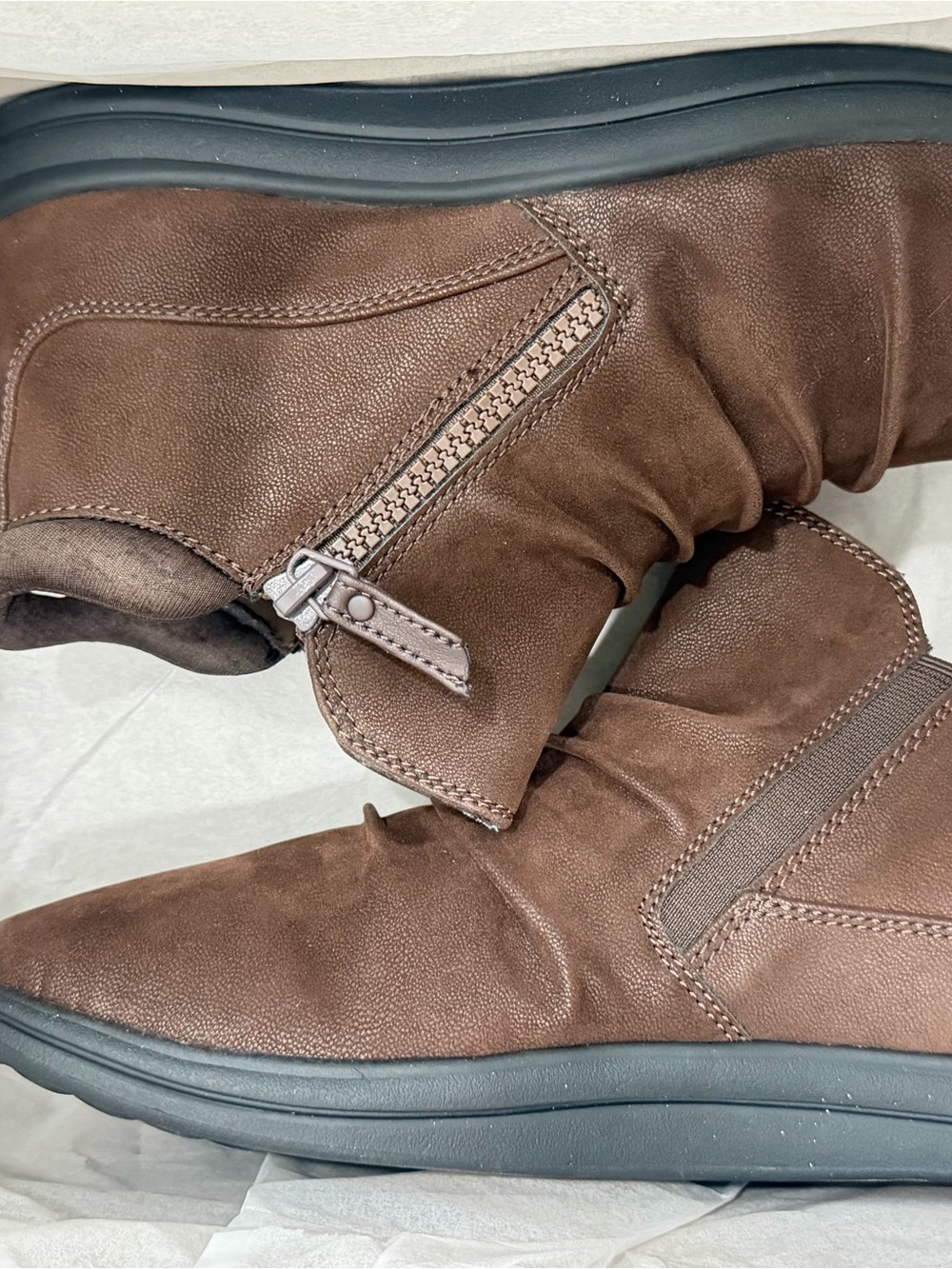 Clarks Brown Suede Slip-On Casual Shoes